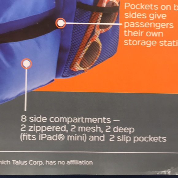 FIRM PRICE 
High Road Kids Back Seat Organizer/Color Blue & Black - Picture 12 of 16